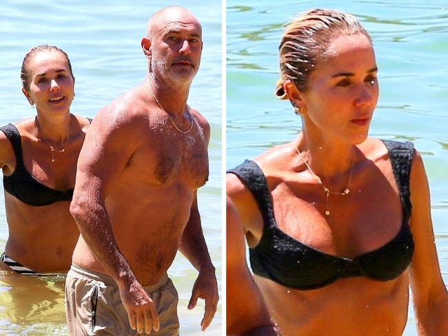 Pip Edwards spotted on beach date with best friend’s ex. Picture: Backgrid