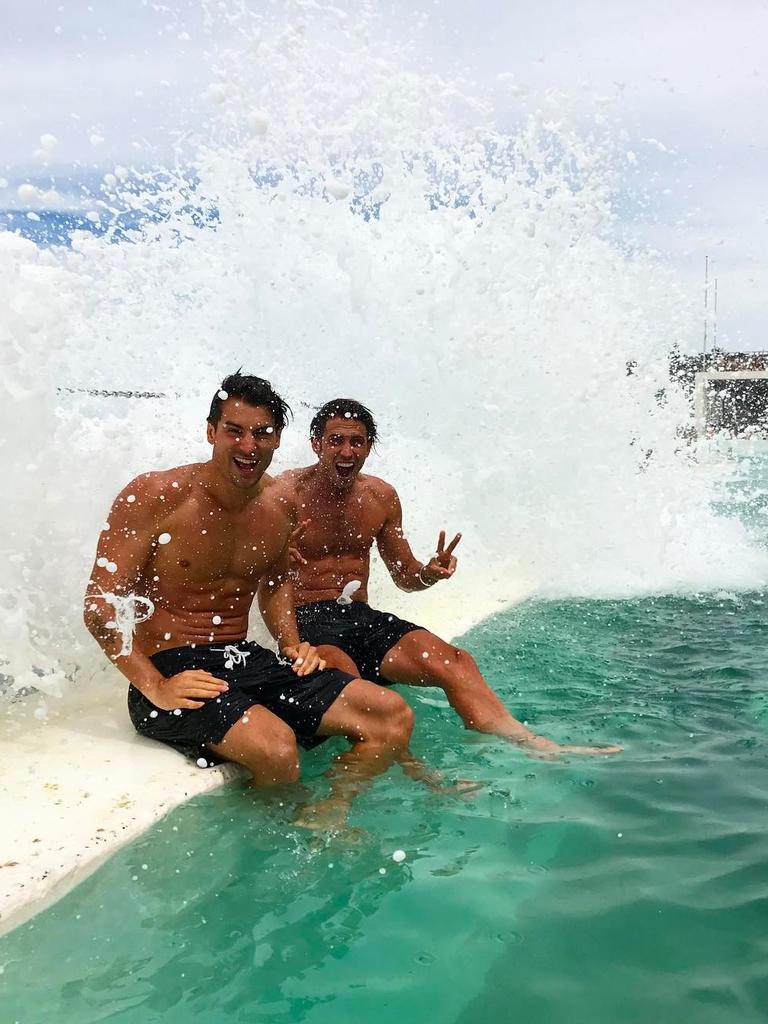 Matty Johnson at Icebergs, Bondi ... “Back at work and holidays are already a distant memory.” Picture: @matthewdavidjohnson/Instagram