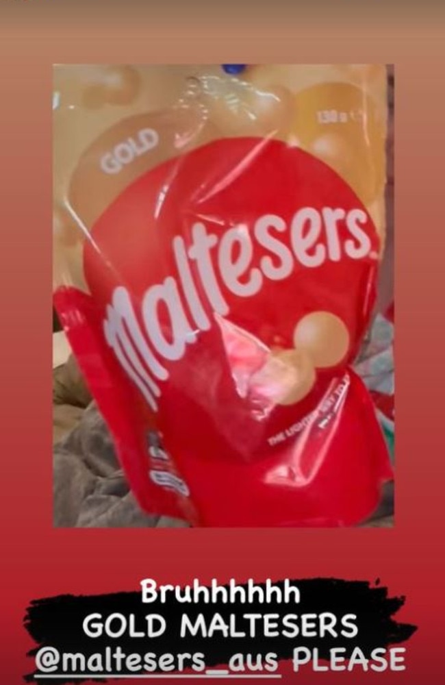 Mars Wrigley announces Maltesers Gold. Picture: Instagram/Nick Vavitis