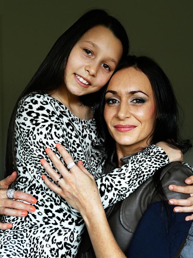 Anita Ciancio with daughter Montana, now 10. Picture: Tim Carrafa