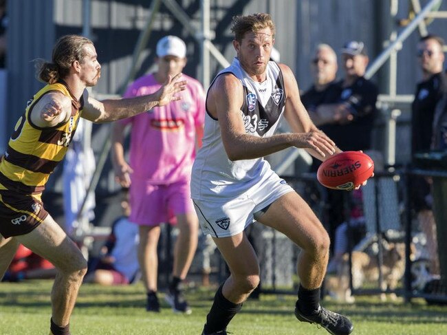 Southport Sharks ruckman Jed Turner. Picture: TJ Yelds/NEAFL.