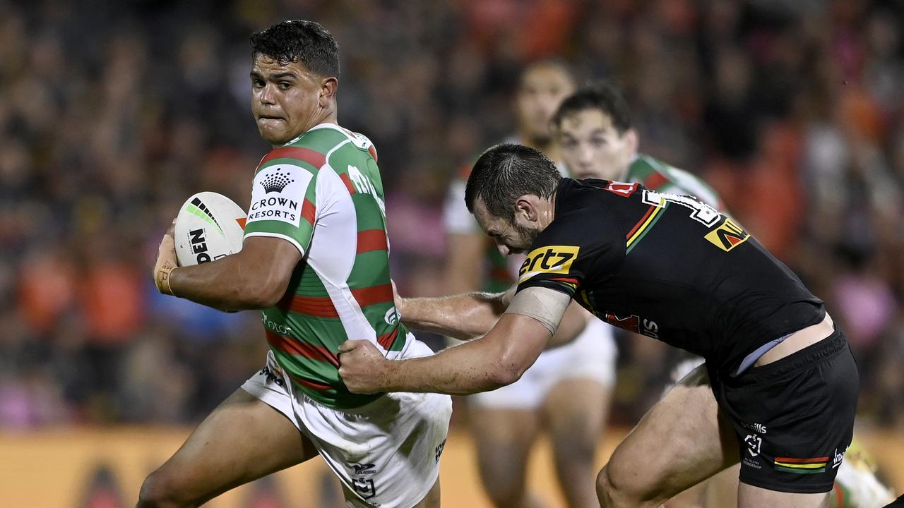 South Sydney star Latrell Mitchell in action during the clash with Penrith. Picture: NRL Photos