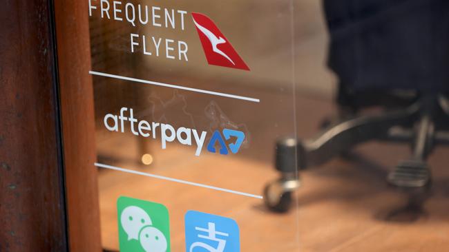 An Afterpay sign on a shop in Martin Place, Sydney CBD. Picture: NCA NewsWire / Damian Shaw