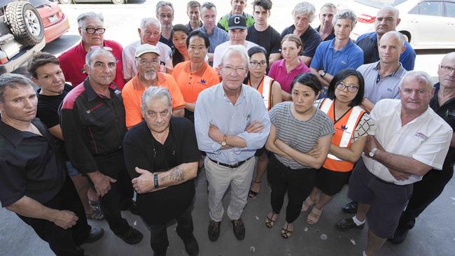 Angry Bulleen traders fear forced relocation will spell the end of their businesses. Picture: Ellen Smith