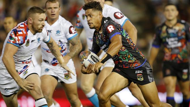 Dane Gagai on the charge for the Indigenous All Stars.