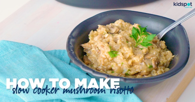 How to make slow cooker mushroom risotto