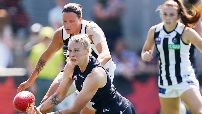 Stacey Livingstone called Tayla Harris “useless” after the game. Picture: AAP