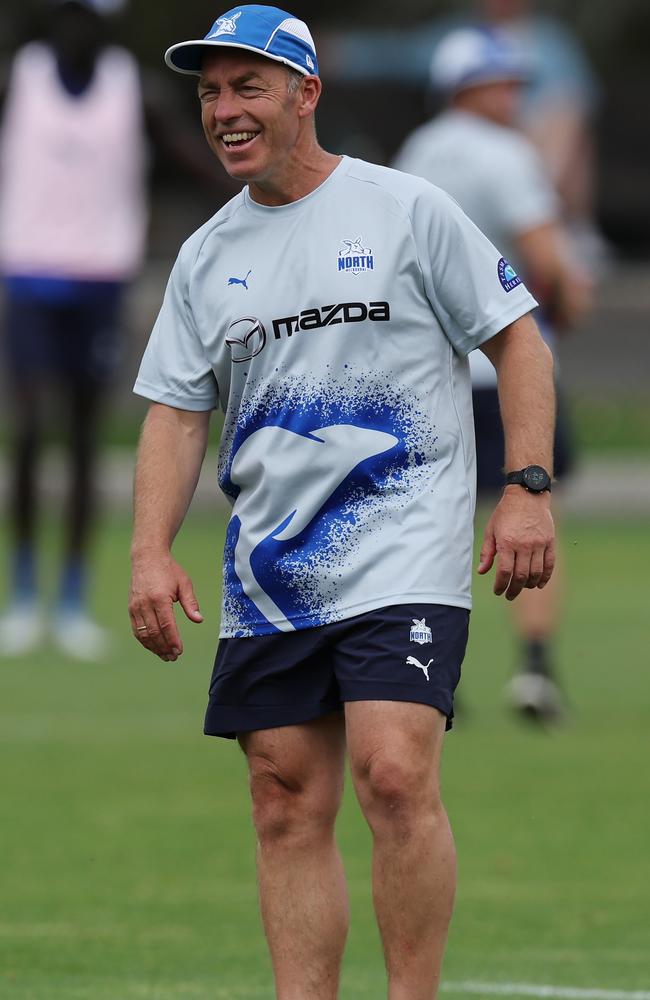 Alastair Clarkson at North Melbourne training. Picture: Michael Klein