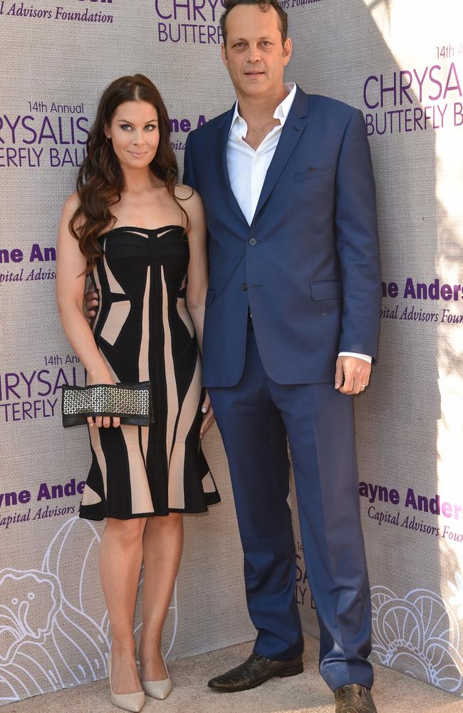 Happy family ... Kyla Weber and Vaughn step out. Picture: Rob Latour/Invision/AP