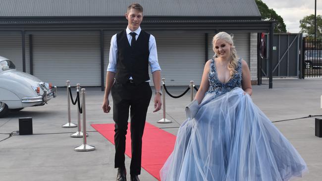 Nathan Ruggeri and Brianna Olsson at the 2021 Bundamba State Secondary College year 12 formal, Ipswich Turf Club 17th of November 2021. Picture: Jessica Baker