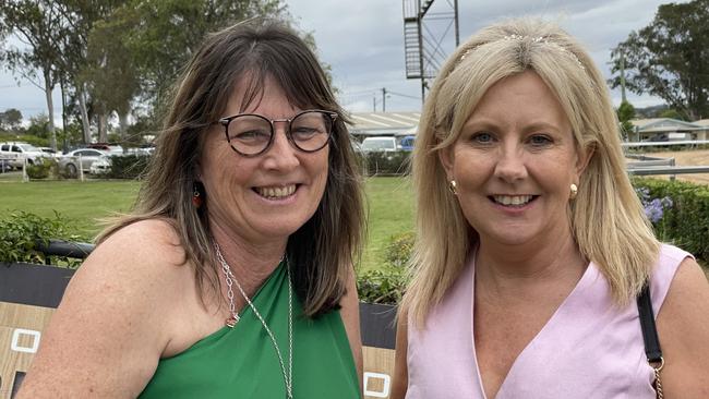Jo Logan and Michelle Gill at the Gympie races on Saturday November 25, 2023.
