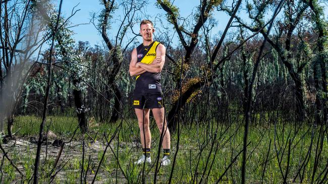 Jack Riewoldt is encouraging people to visit and support bushfire-affected communities. Picture: Jake Nowakowski