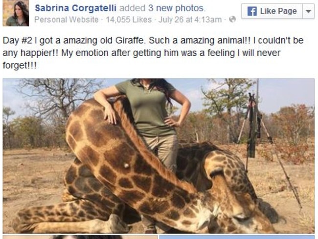 Sabrina’s photo with the giraffe.