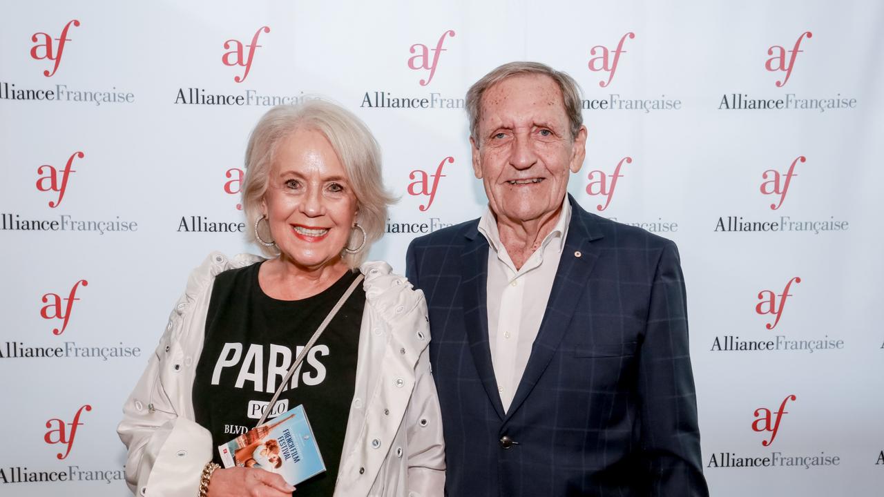 Di Cant and Robert Greenhill at the launch of the 2021 Alliance Française French Film Festival .