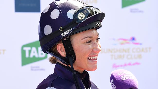 Leah Kilner after her a win at the Sunshine Coast. Picture: Trackside Photography