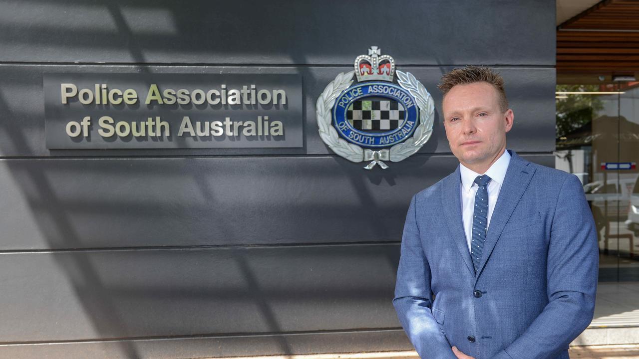 Police Association deputy president Wade Burns was subject to an internal SA Police investigation after an alleged incident in 2017. Picture: Brenton Edwards