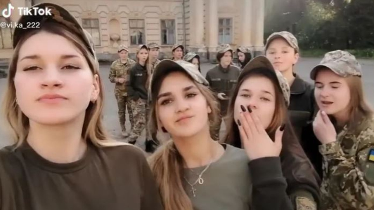 Female troops have shared a number of pictures and videos of themselves in uniforms. Picture: TikTok/@@vi.ka_222