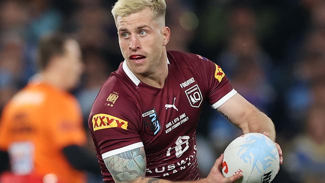 Cameron Munster in action for the Queensland Maroons in State of Origin. (Photo by Mark Kolbe/Getty Images).