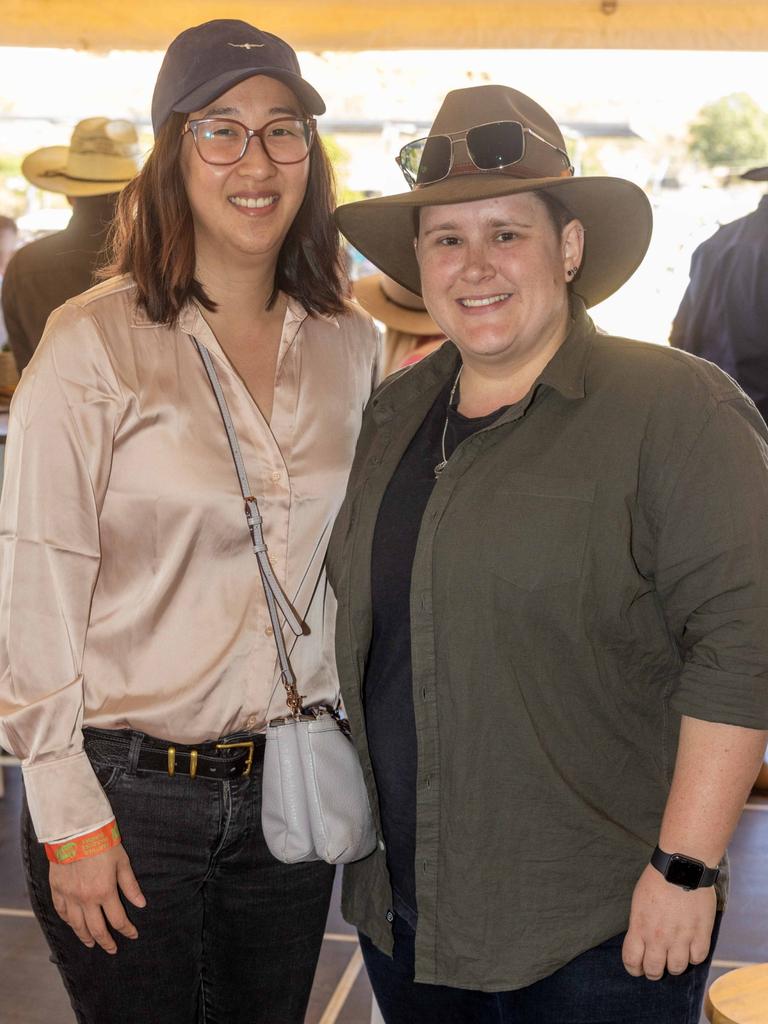 Ash Lam and Mikhaila Bryan at Mount Isa Mines Rodeo. Picture: Peter Wallis