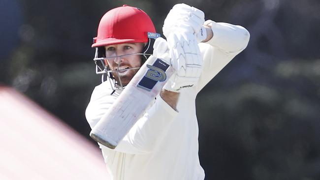 Cricket.  CTPL. Aiden Bariol North Hobart.  North Hobart V Lindisfarne.  Picture: Nikki Davis-Jones