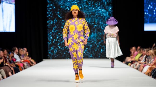 2024 Country to Couture at the Darwin Convention Centre showcases hand-designed First Nations fashion. Picture: Pema Tamang Pakhrin