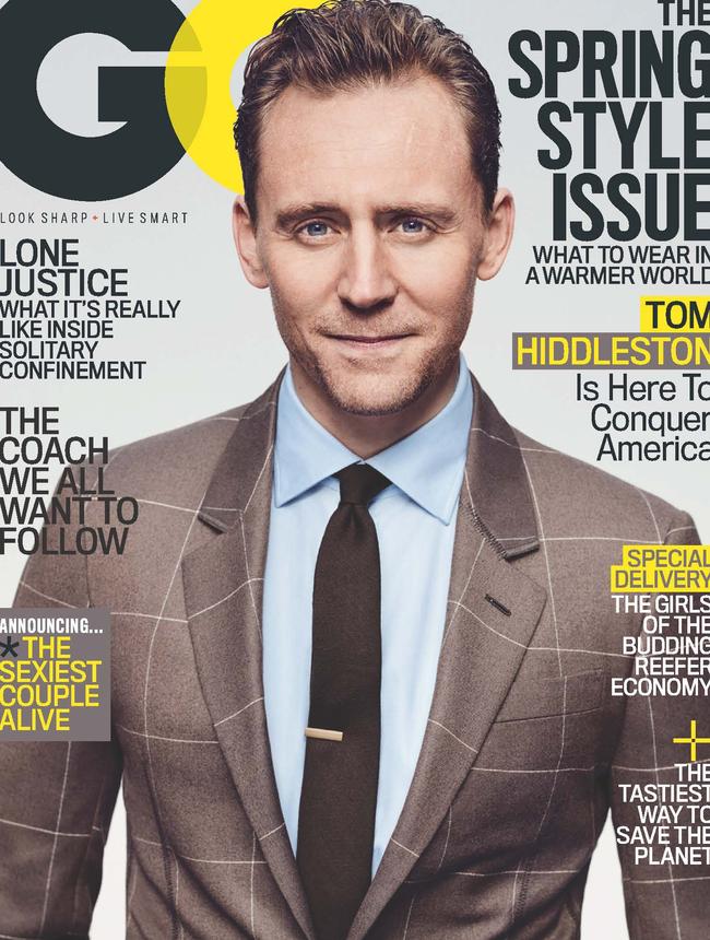 Hiddleston on the latest GQ cover. Picture: Nathaniel Goldberg for GQ