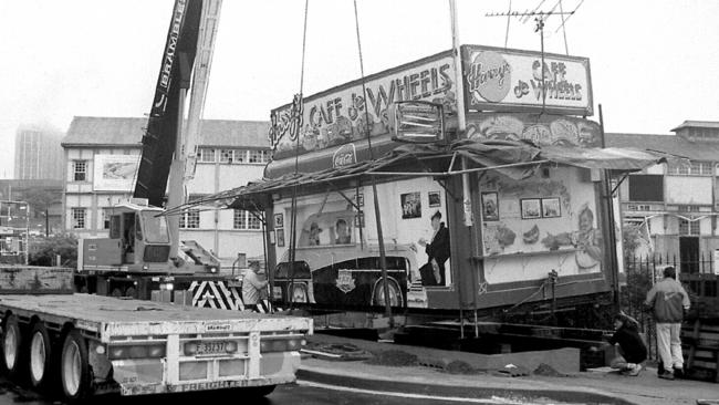 The original Harry's Cafe de Wheels on Cowper Wharf Road, Woolloomooloo. Picture undated.