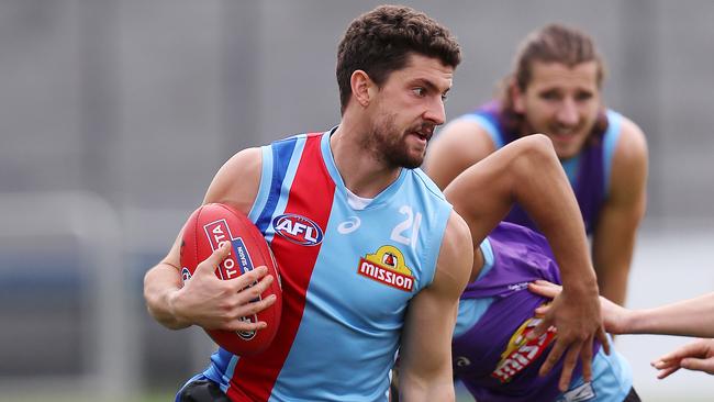 Tom Liberatore at Western Bulldogs training. Photo: Michael Klein