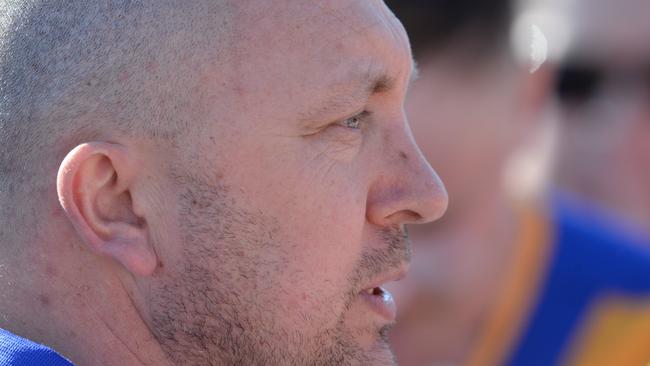 South East FNL qualifying final: Cranbourne v Berwick at Holm Park reserve, Beaconsfield. Cranbourne coach Steve O'Brien at quarter time. Picture: AAP/ Chris Eastman