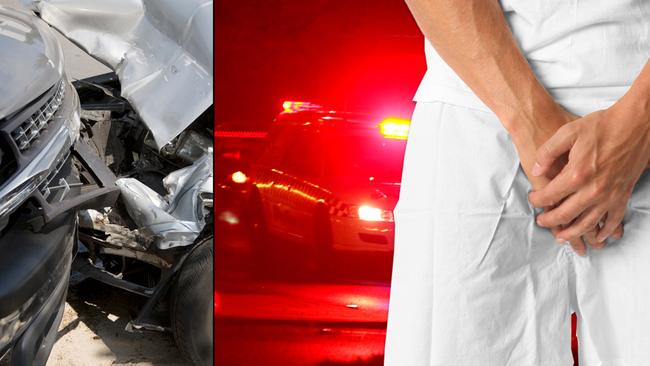 A drug-addicted driver has raced the wrong way up a busy Melbourne road and smashed into an innocent motorist’s car had bags of heroin in his undies. Digitally altered generic image.