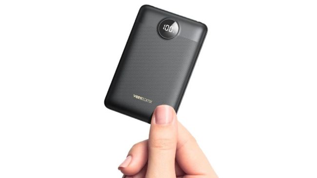 The VEEKTOMX Mini Power Bank means you're never without charge.Picture: Amazon Australia