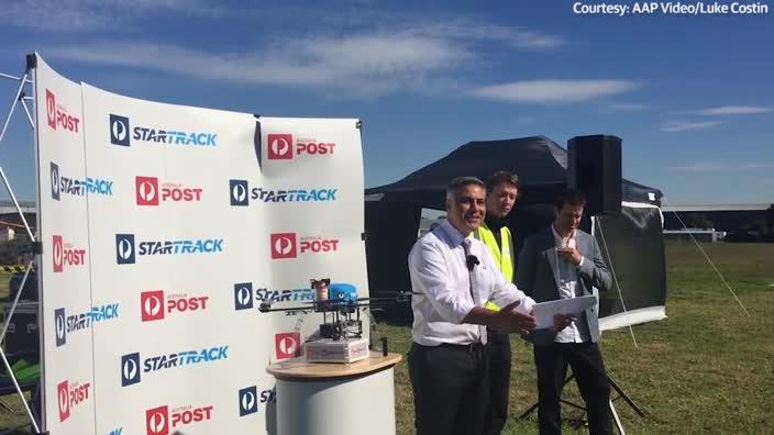 Australia Post drone delivery demonstration in Melbourne