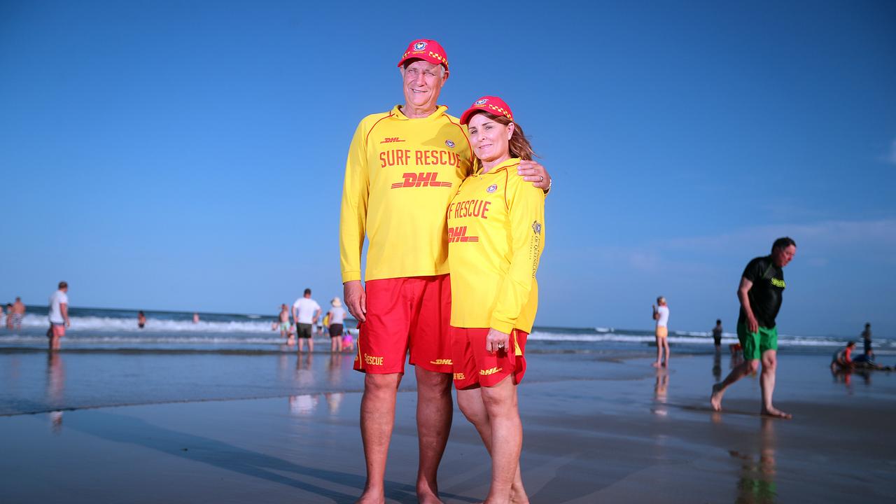 Southport SLSC. Sue Neil AOM and Col Neil AOM have been volunteers and paid employees of SLSQ for more than 30 years. Photo by Richard Gosling