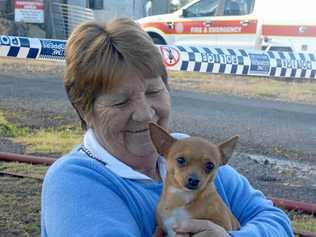 Carol Cockerell's chihuahua alerted her to the fire across the road before two o'clock Thursday morning. Picture: Jann Houley