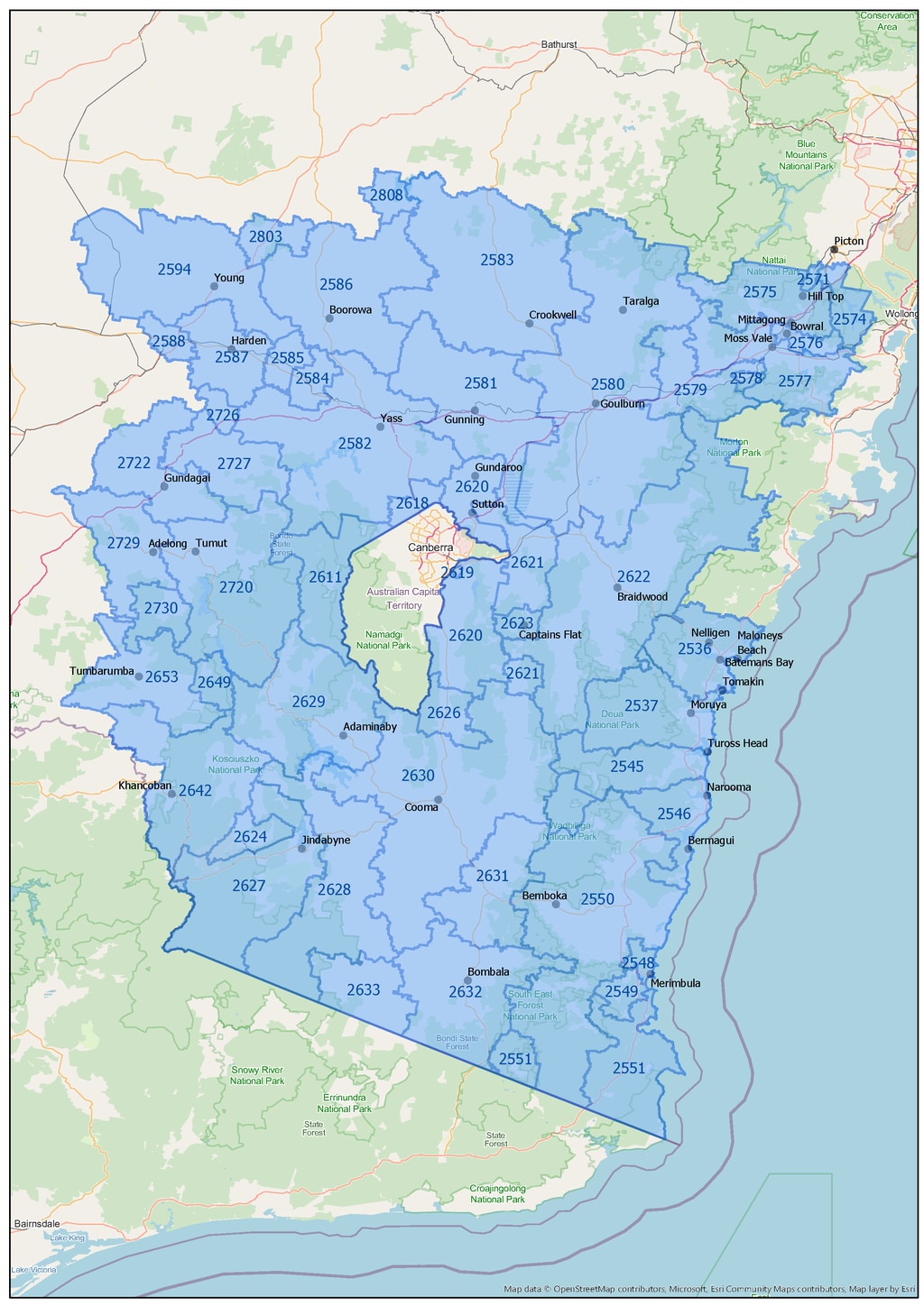 Free travel between some approved parts of NSW and the ACT will be allowed from midday on Saturday. Picture: Supplied/ACT Health