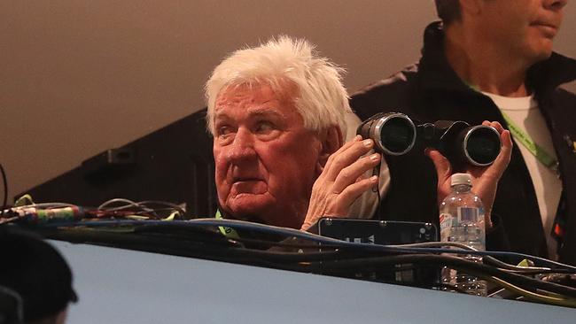 Ray Warren commentating during NRL Elimination Final match between the Manly Sea Eagles and Cronulla Sharks at Lottoland. Picture. Phil Hillyard