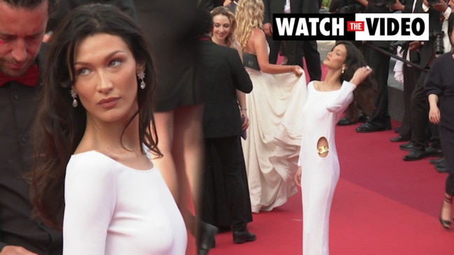 Bella Hadid Is Y2K-Sultry in Gucci Gown & Satin Sandals in Cannes –  Footwear News