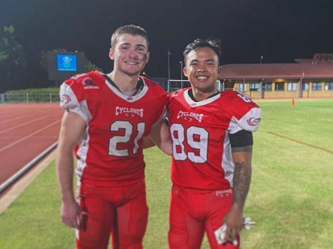 Townsville Cyclones Lucky Bagayawa (R) with Jack Pople. Picture: Supplied