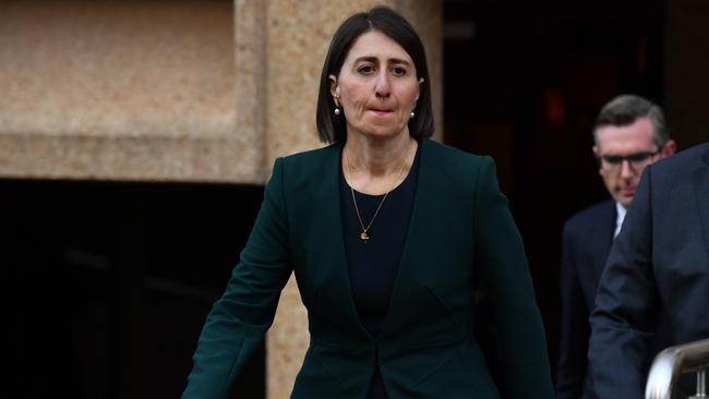 Premier Gladys Berejiklian during a press conference after giving evidence at ICAC. Picture: Sam Mooy/Getty Images