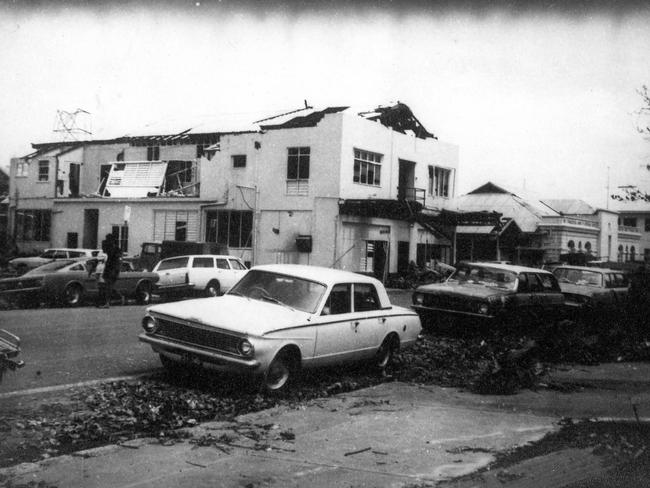 Cyclone Tracy caused major destruction to Darwin. Darwin police station pictured after Cyclone Tracy. Picture: Kerry Byrnes.