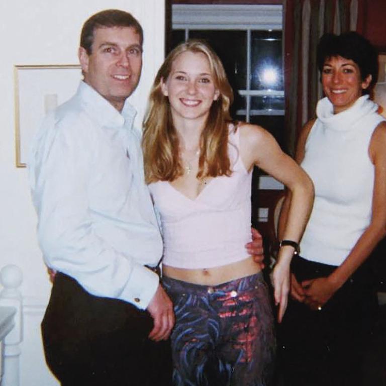 Prince Andrew, pictured here with Virginia Giuffre and Ghislaine Maxwell, “consulted” lawyers over a possible bid to clear his name. Picture: AFP PHOTO/United States District Court for the Southern District of New York