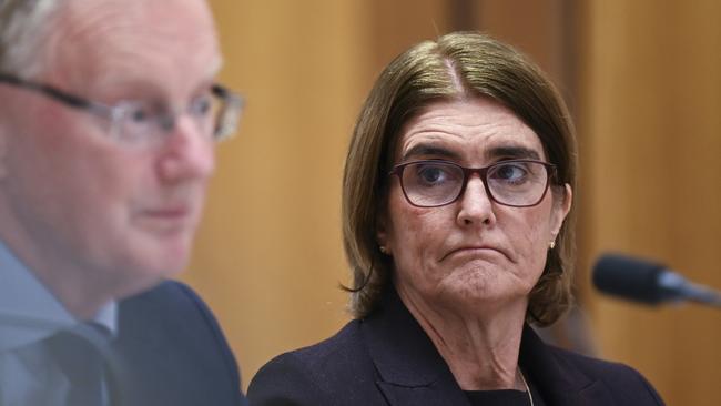 CANBERRA, AUSTRALIA, NewsWire Photos. AUGUST 11, 2023: Outgoing Reserve Bank governor Philip Lowe and incoming governor Michele Bullock appear before the House of Representatives Economics Committee at Parliament House in Canberra. Picture: NCA NewsWire / Martin Ollman