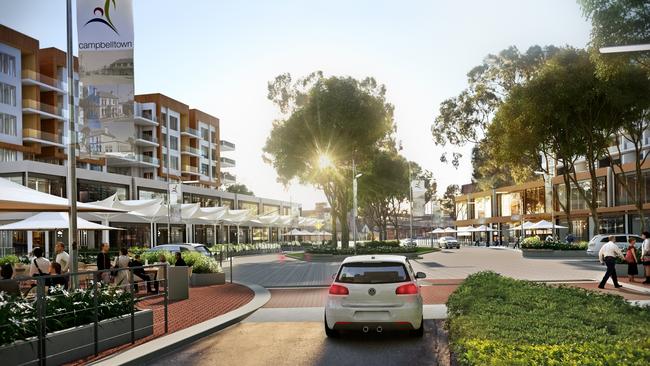 Artist's impression of the future Ingleburn CBD as part of a State Government plan for the area.