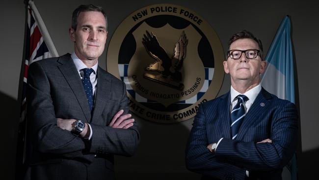 The Organised Crime Squad and Drug and Firearms Squad, run by Peter Faux and John Watson are working closely together to crack down on Asian crime gangs. Picture: Brendan Read