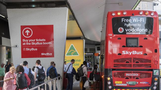 The SkyBus service for Melbourne Airport. Picture: Jason Edwards