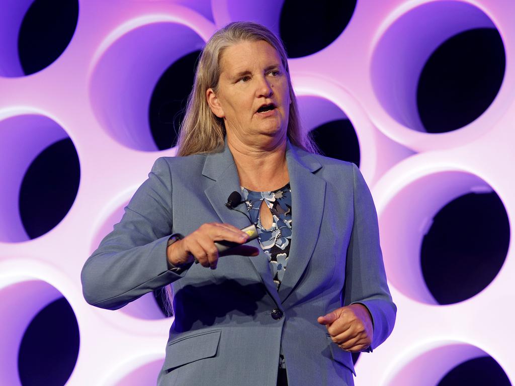 Professor of Psychology San Diego State University, Dr Jean Twenge delivers her keynote address. Picture: NewsWire / John Appleyard