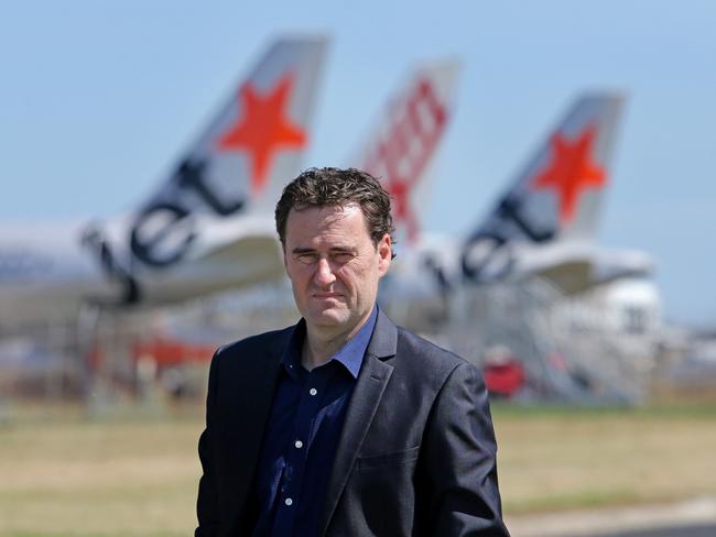 Steve Purvinas, Federal Secretary, Australian Licensed Aircraft Engineers Association at Melbourne Airport.