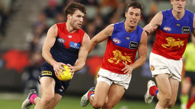 Jack Viney led from the front as stand-in skipper. Picture: Michael Klein