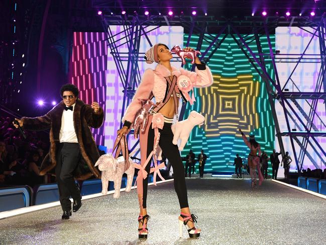 Dilone walks the runway during the 2016 Victoria’s Secret Fashion Show on November 30, 2016 in Paris, France. Picture: Getty