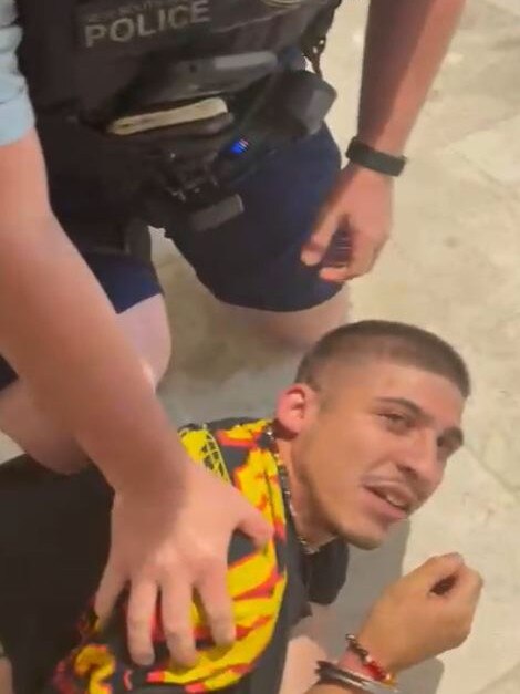 Blake Turnell during his arrest.